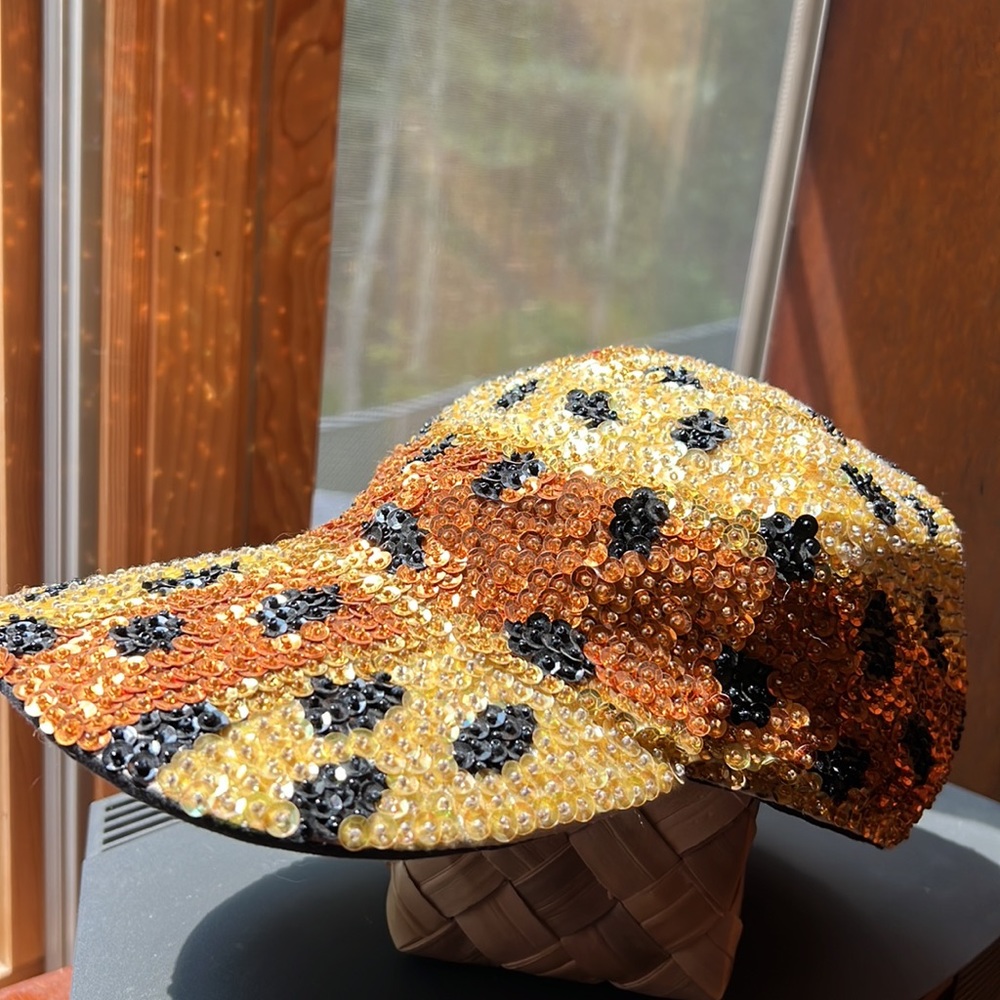 NWOT Sequined Ball Cap Style Brimmed Hat